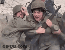 Soldiers Fighting In Trench GIF