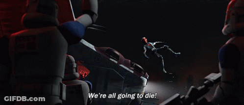 Soldiers In Dark Room Saying We're Going To Die GIF