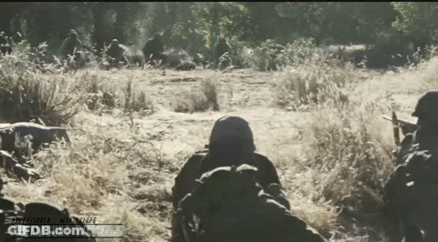 Soldiers In Field With Paramount Pictures GIF