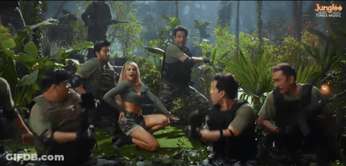 Soldiers In Jungle With Junglee Times & Music GIF