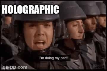 Soldiers In Line Saying Holographic GIF