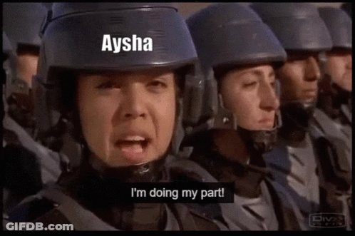 Soldiers Lined Up Saying I'm Doing My Part GIF
