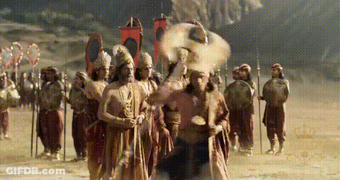 Soldiers Marching In Desert GIF