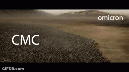 Soldiers Marching In Field With CMC And Omicron GIF