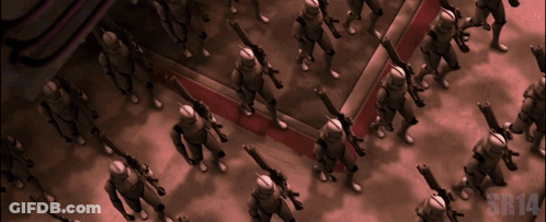 Soldiers Marching In Line With SN14 GIF
