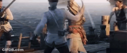 Soldiers On Boat In Ocean GIF