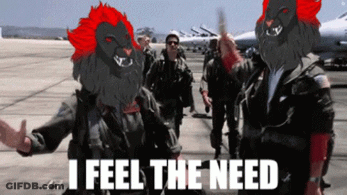 Soldiers On Runway Saying I Feel The Need GIF