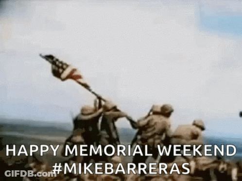 Soldiers Raising Flag GIF