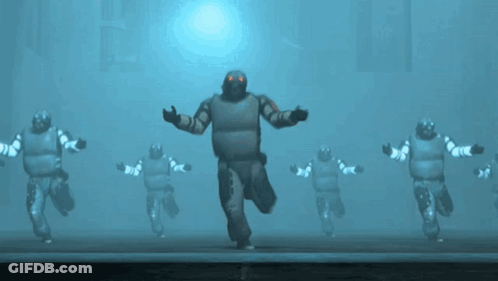 Soldiers Running In Fog GIF