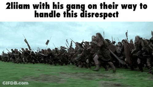 Soldiers Running With Gang Caption 2Liam GIF