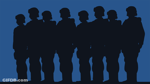 Soldiers Saluting At Grave For Memorial Day GIF