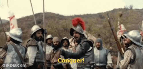 Soldiers Saying Conquer GIF