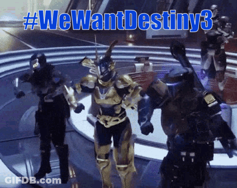 Soldiers Standing In Room Saying We Want Destiny 3 GIF