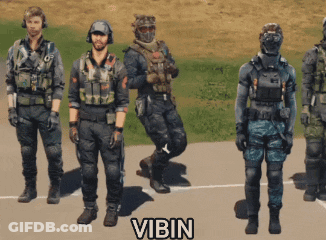 Soldiers Standing Vibin GIF