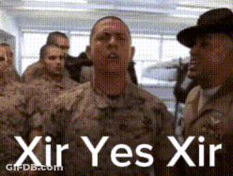 Soldiers Standing With Xir Yes Xir GIF