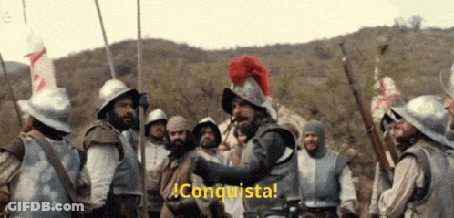 Soldiers With Conquista Helmet GIF