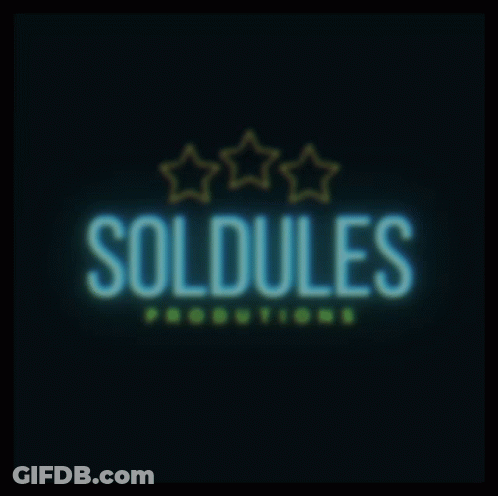 Soldules Productions Neon Sign With Three Stars GIF
