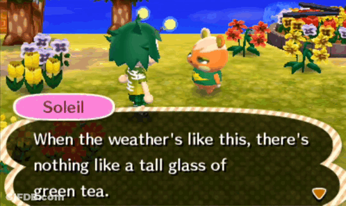 Soleil Says When Weather Is Like This Nothing Like Green Tea GIF