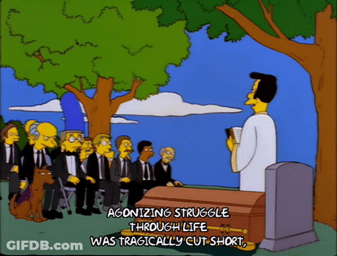 Solemn Funeral Service The Simpsons GIF