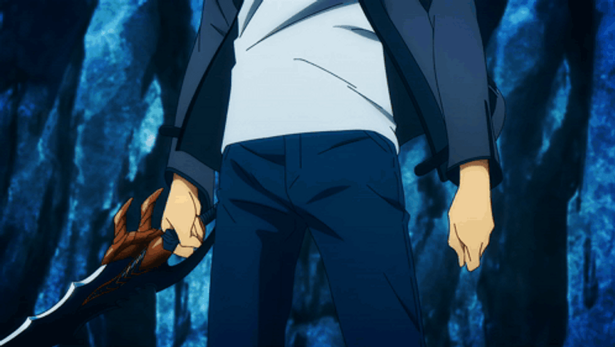 Solo Leveling Sung Jin Woo Holding His Dagger GIF
