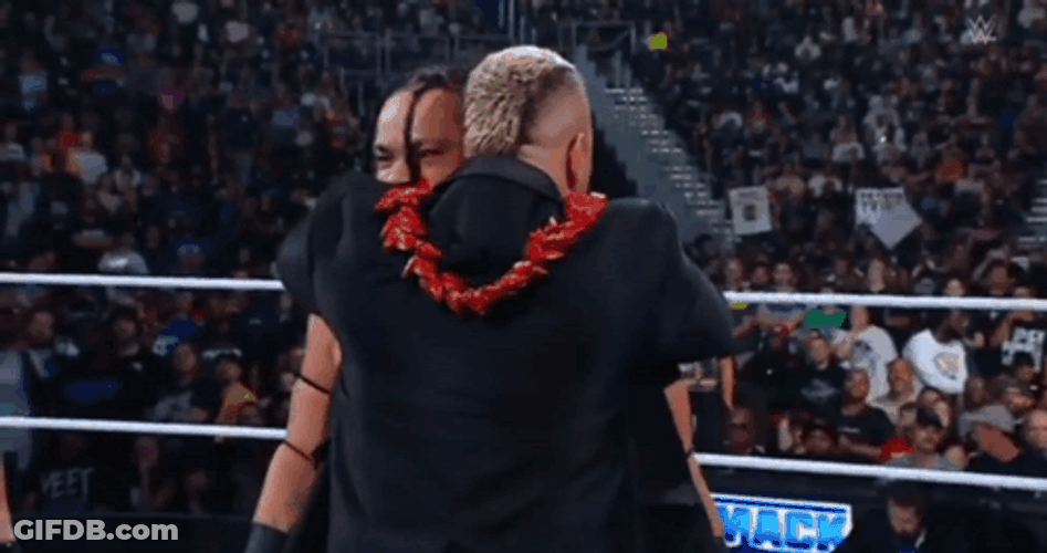 Solo Sikoa Embracing Jacob Fatu GIF