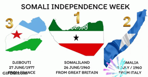 Somalia Independence Week Poster With Map GIF