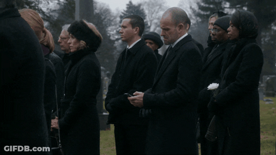 Somber Funeral Service Sherlock Film Snippet GIF