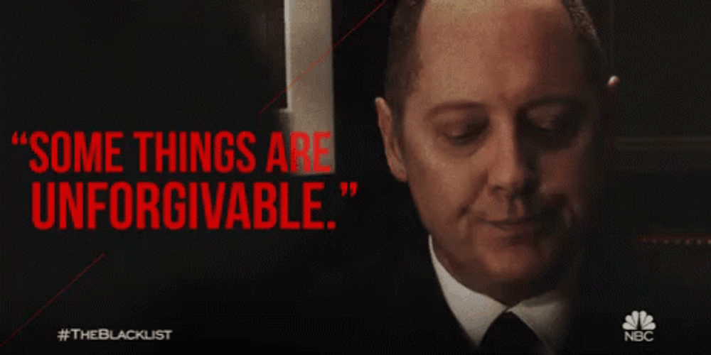 Some Things Are Unforgivable The Blacklist Red GIF