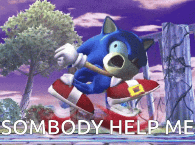 Somebody Help Me Sonic GIF