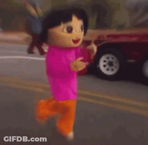 Somebody Wears Dora Costume GIF