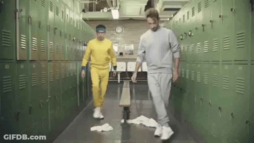 Someone Dancing In Locker Area GIF