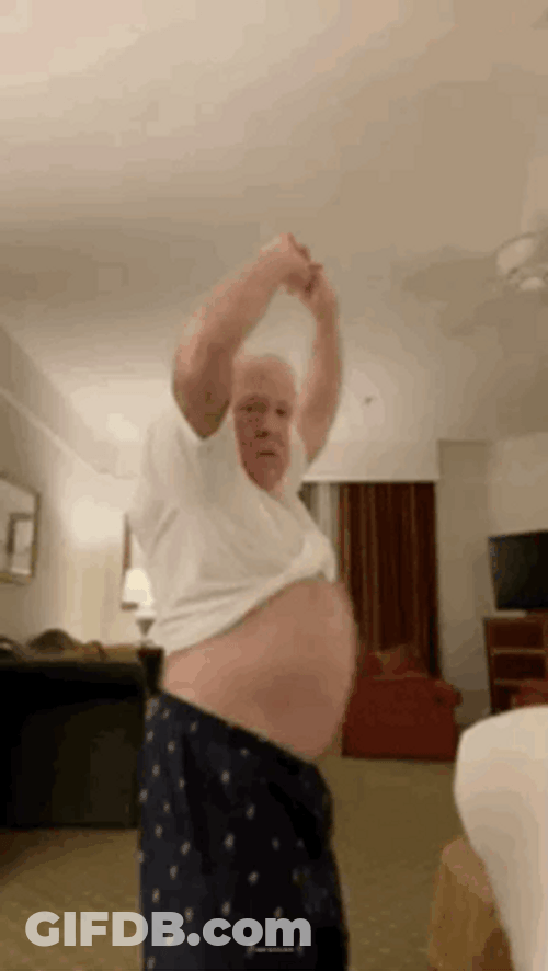 Someone Dancing Old Man Shaking Hips GIF
