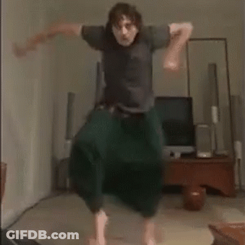 Someone Dancing Swinging Arms And Jumping GIF
