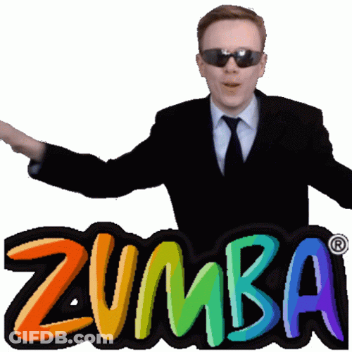 Someone Dancing Zumba With Shades GIF