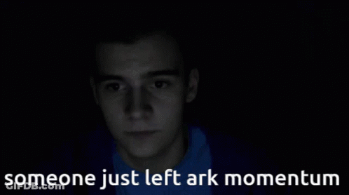 Person Left Ark Momentum Text Above GIF