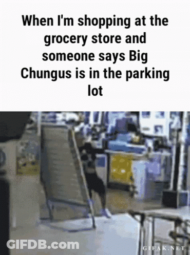 Someone Says Big Chugus In Parking Lot GIF