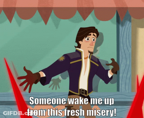 Someone Wake Me Up From This Fresh Misery Cartoon GIF