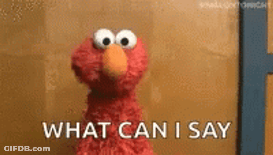 Sometimes Elmo The Puppet Shrugging GIF