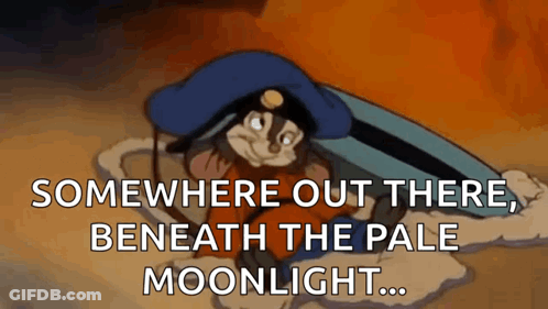 Somewhere Out There Beneath The Pale Moonlight Cartoon GIF