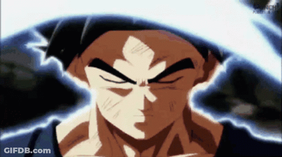 Son Goku Attaining Ultra Instinct Powerful Technique GIF
