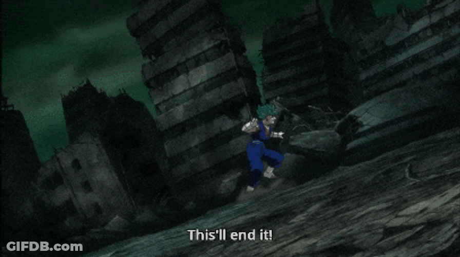 Son Goku Releases Extreme Power Over 9000 GIF