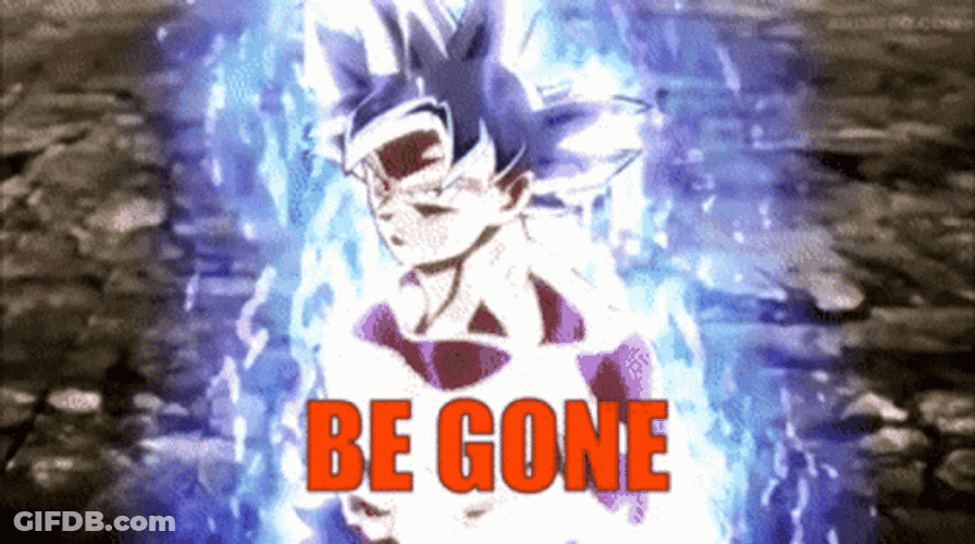 Son Goku Ultra Instinct Ki Blast Be Gone GIF