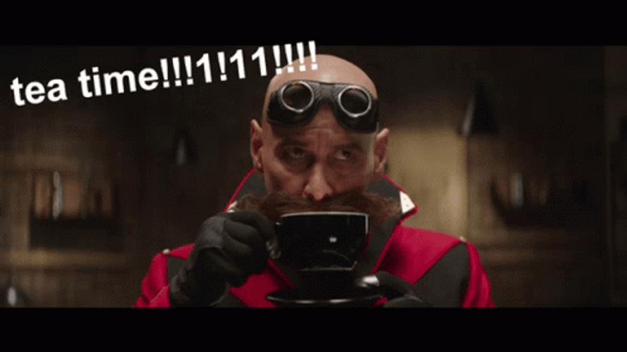 Sonic 2 Doctor Eggman Tea Time GIF