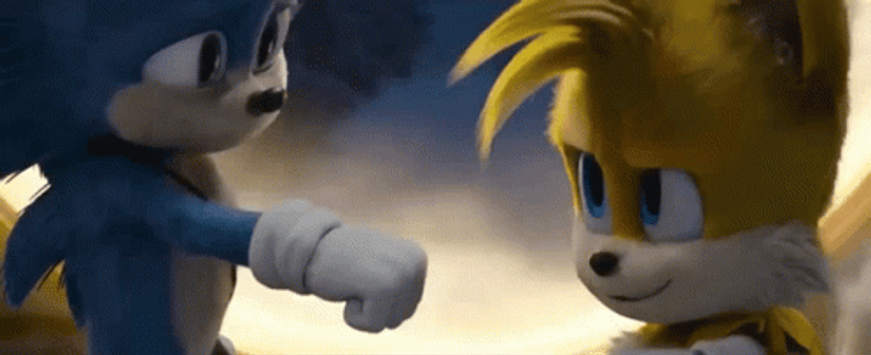 Sonic 2 Tails Fist Bump GIF