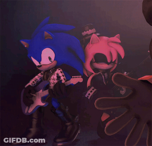 Sonic And Amy Standing Together GIF