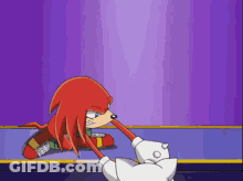 Sonic And Knuckles Fighting GIF