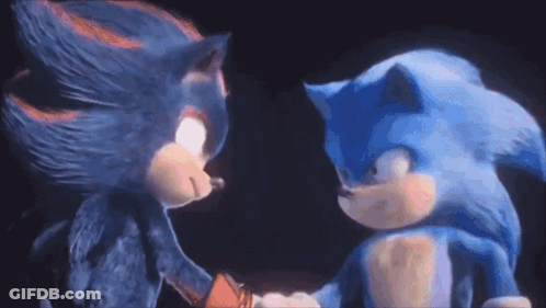 Sonic And Shadow Holding Hands GIF