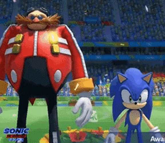 Sonic Annoying Eggman GIF
