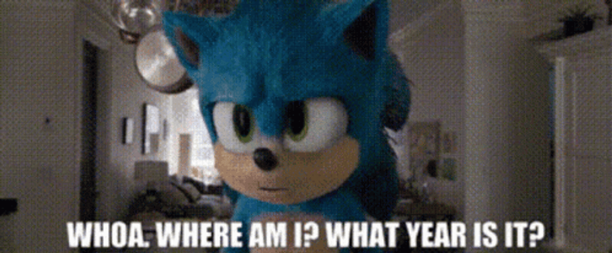 Sonic Asking What Year Is It GIF