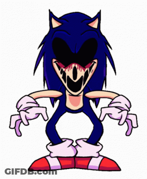 Sonic Exe Stretching Fnf GIF